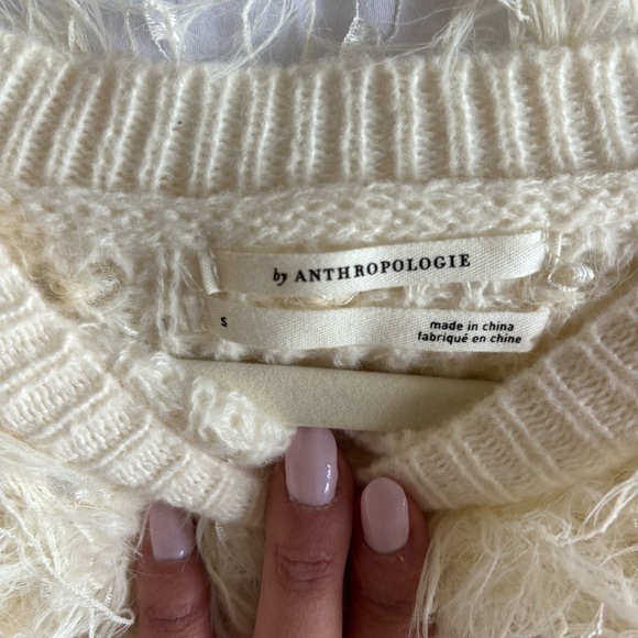 Anthropologie Ivory Textured Knit - Picture 3 of 4